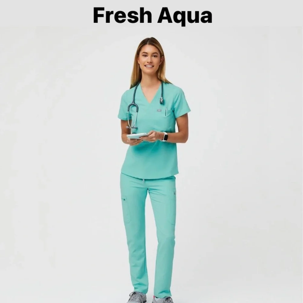 Figs Fresh Aqua Small Regular Zamora Joggers. - Picture 5 of 5